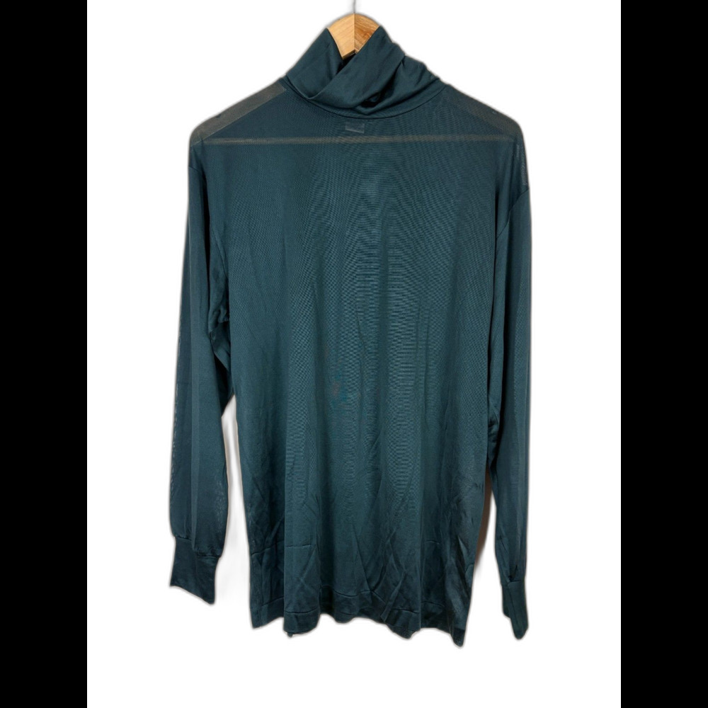 Wintersilks 100% Silk Green Turtleneck Base Layer Top Women's Size XL Outdoors